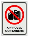 Approved Containers Symbol Sign ,Vector Illustration, Isolate On White Background Label .EPS10