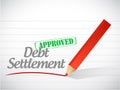 Approved debt settlement message illustration