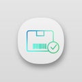 Approved delivery app icon Royalty Free Stock Photo