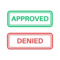 Approved denied stamp
