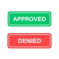 Approved denied stamp