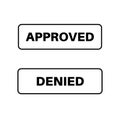 Approved denied stamp