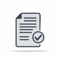 Approved Document with Checkmark Icon Vector Royalty Free Stock Photo