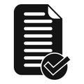 Approved document icon simple vector. Seal paper