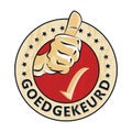 Approved Dutch: Goedgekeurd rubber stamp