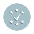Approved, gdpr badge icon. Simple glyph, flat vector of gdpr icons for ui and ux, website or mobile application