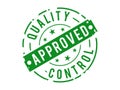 Approved Green Grunge Stamp, Rustic Vector Illustration Design Royalty Free Stock Photo