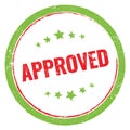 APPROVED green red stamp Royalty Free Stock Photo