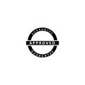 Approved icon vector logo design template Royalty Free Stock Photo