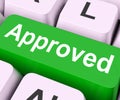 Approved Key Means Accepted Or Sanctioned Royalty Free Stock Photo