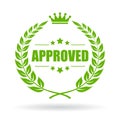 Approved laurel vector icon