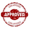 Approved loan rubber stamp