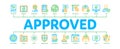 Approved Minimal Infographic Banner Vector