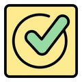 Approved norm icon vector flat