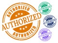 Approved Official Stamp Vector Set, Grunge Rubber Verified Badge Collection Royalty Free Stock Photo