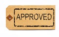 Approved parcel tag Royalty Free Stock Photo