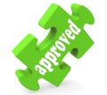 Approved Piece Shows Success, Approval, Confirmed Royalty Free Stock Photo