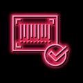 approved qr code neon glow icon illustration Royalty Free Stock Photo