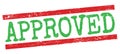 APPROVED red green stamp Royalty Free Stock Photo