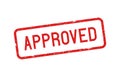 Approved with red grunge rubber stamp Royalty Free Stock Photo