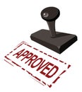 Approved red rubber stamp Royalty Free Stock Photo