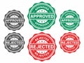 Approved & Rejected Stamp Royalty Free Stock Photo