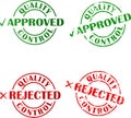 Approved and rejected ink stamps