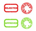 Approved and rejected print Royalty Free Stock Photo