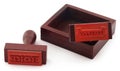 Approved and rejected rubber stamps Royalty Free Stock Photo