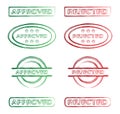 Approved and rejected stamp Royalty Free Stock Photo