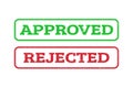 Approved and Rejected Stamp Sign Royalty Free Stock Photo