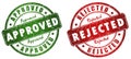 Approved rejected stamp Royalty Free Stock Photo