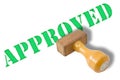 Approved rubber stamp