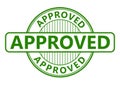 Approved Rubber Stamp Illustration Icon