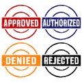 Approved rubber stamps Royalty Free Stock Photo