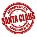Approved by Santa Claus grunge rubber stamp Royalty Free Stock Photo