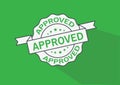 Approved seal stamp vector icon