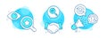 Approved, Search text and Face id icons set. Star sign. Refresh symbol, Find word, Identification system. Vector