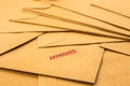 Approved sign on envelope Royalty Free Stock Photo