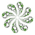Approved Smartphone Icon Swirl Flower Shape