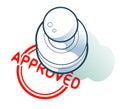 Is approved by a stamp concept Royalty Free Stock Photo