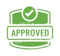 Approved stamp green color design Royalty Free Stock Photo