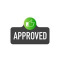 approved. stamp. green round grunge approved sign Royalty Free Stock Photo