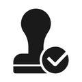 Approved Stamp Icon. check mark, verified stamp Vector illustration