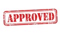 Approved stamp isolated on white background Royalty Free Stock Photo