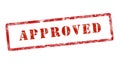 Approved stamp mark grunge Royalty Free Stock Photo