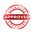 Approved Stamp Red Color Symbol Design Royalty Free Stock Photo