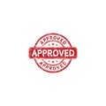 Approved. stamp. red round grunge approved sign. Royalty Free Stock Photo