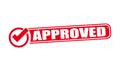 Approved stamp in rubber style Vector Royalty Free Stock Photo