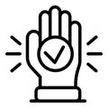 Approved tax inspector icon, outline style